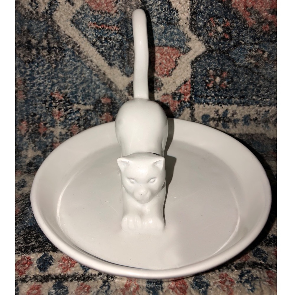 Urban outfitters cat jewelry bowl and decoration